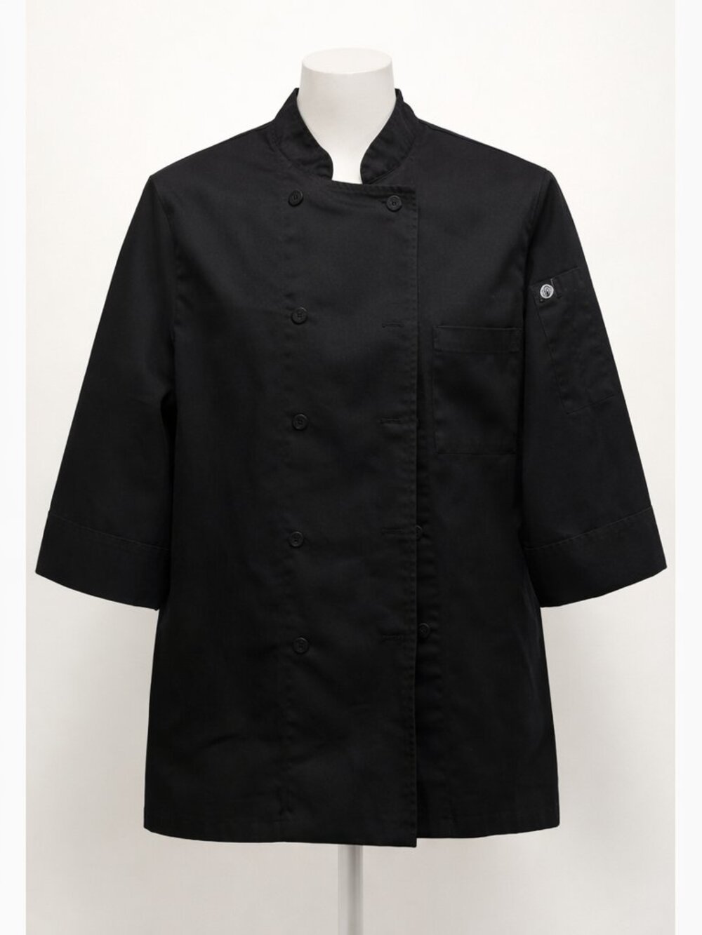 Chef Works Black Men’s Chef Jacket Long Sleeve French Cuff Size S EUC